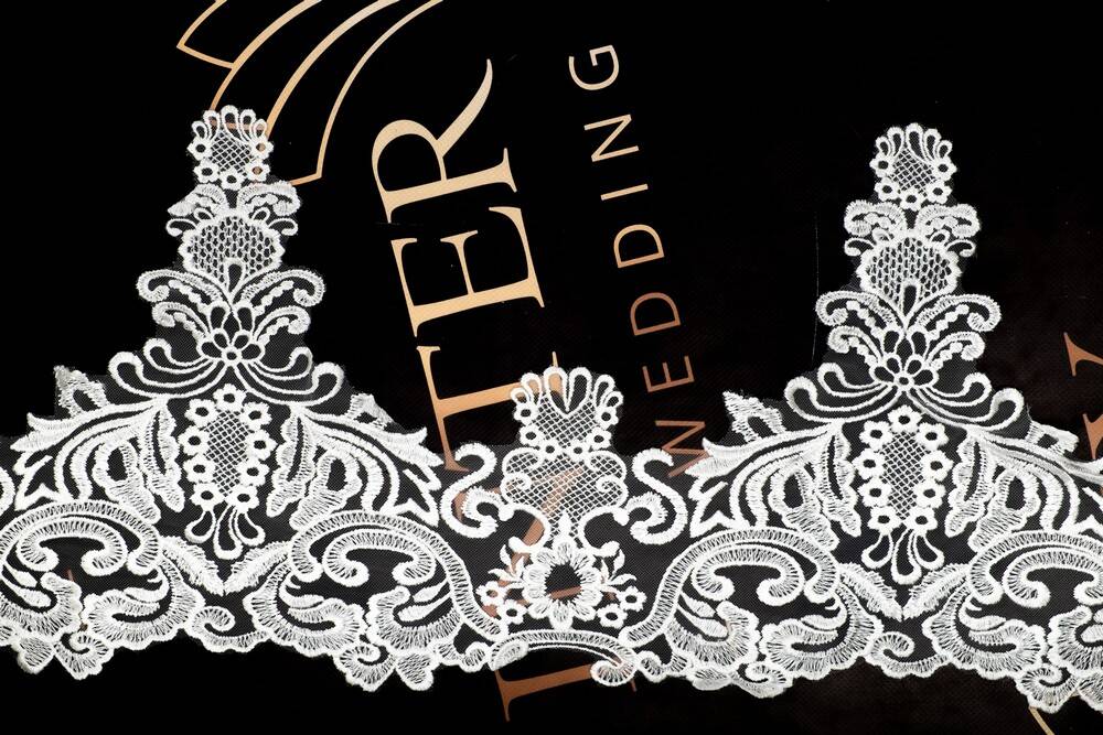 Plain lace 2000000316314 image from the Inter Tex catalogue for bridal fabrics, lace, appliques and B2B atelier orders.